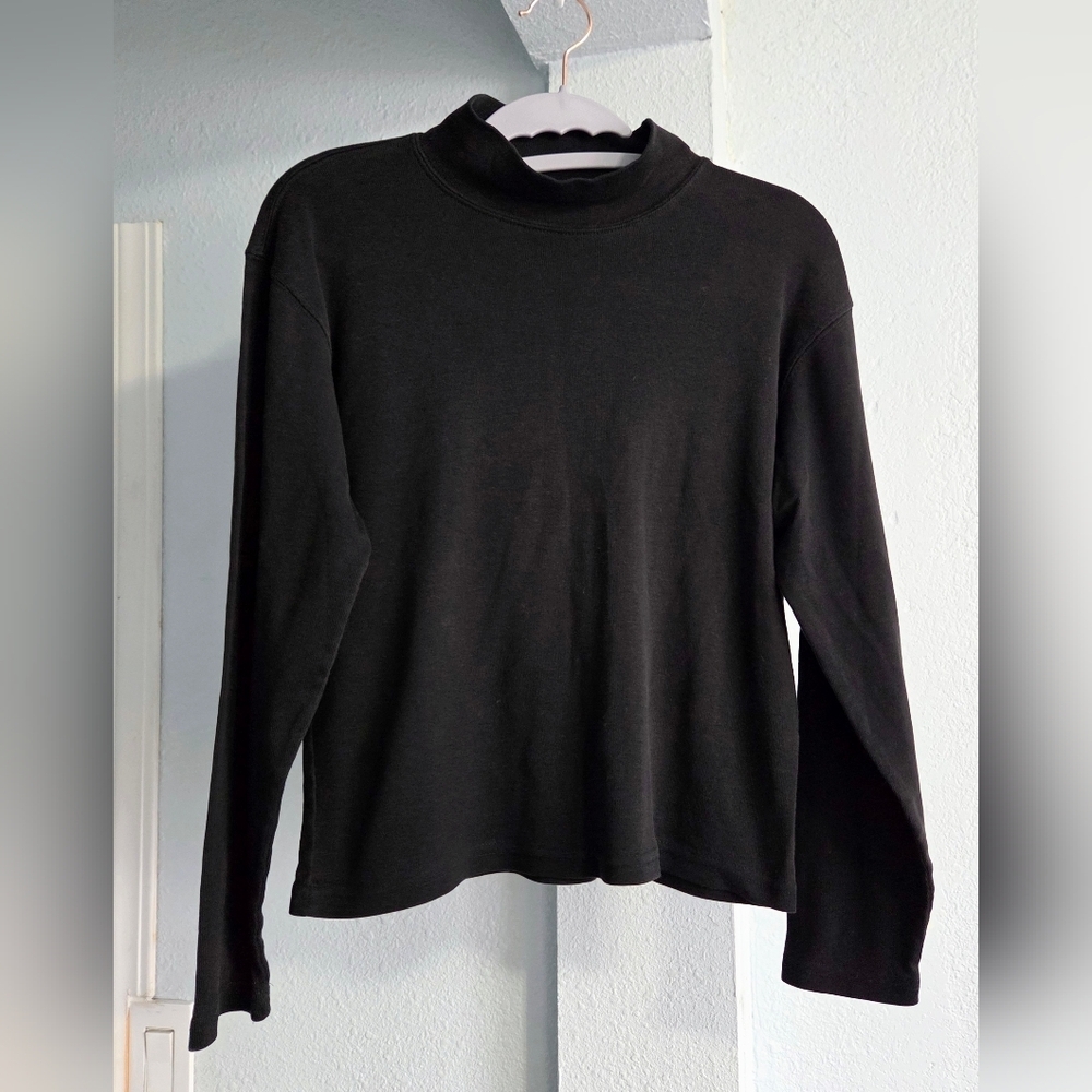 Lizwear Petite Black Turtleneck Top